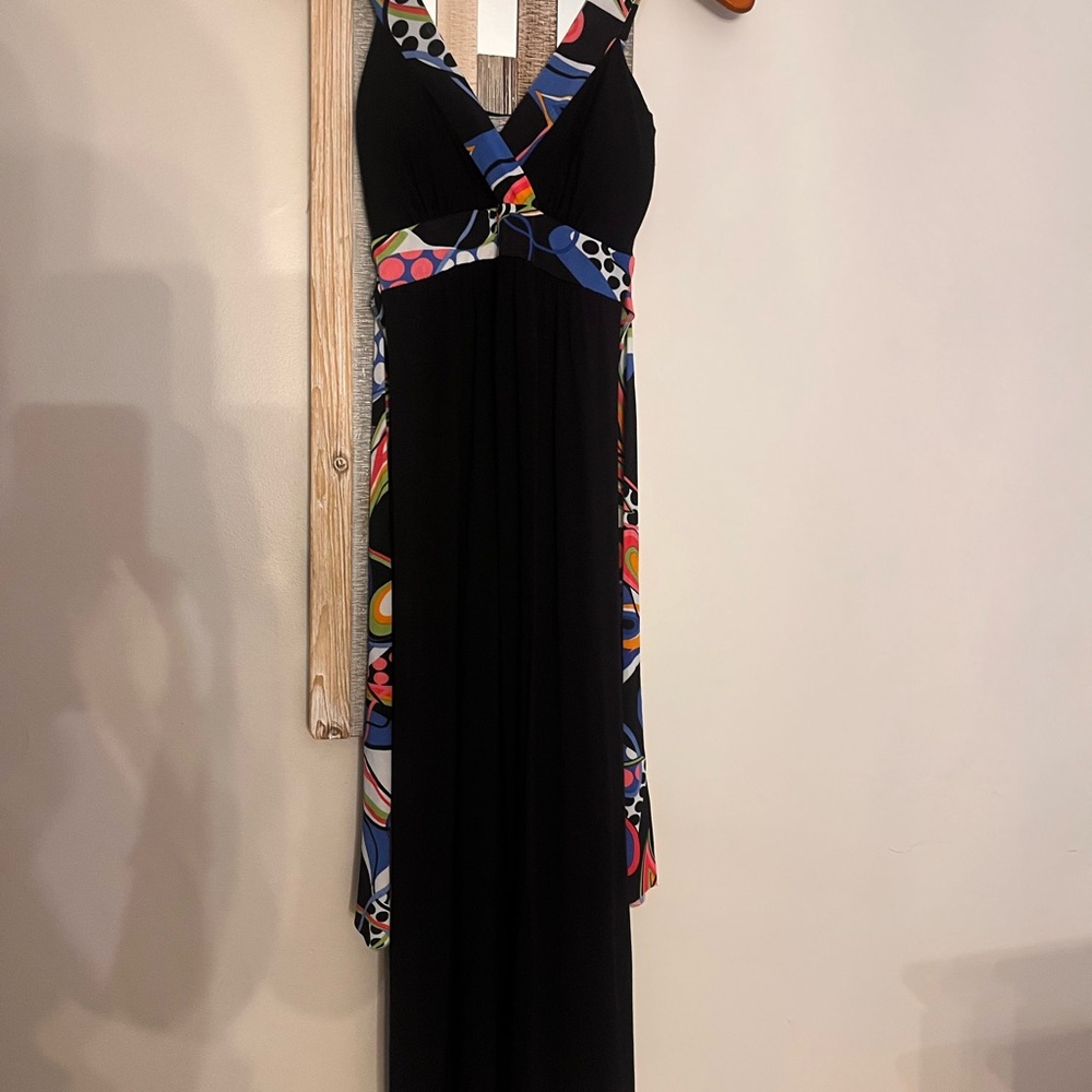 Black and Multicolor Women's Dress